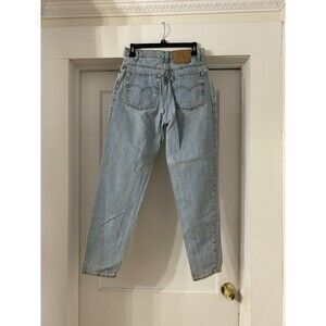Vintage 90 Levis 550 Relaxed Fit Tapered Leg Jeans Light Wash Made in USA Size 9